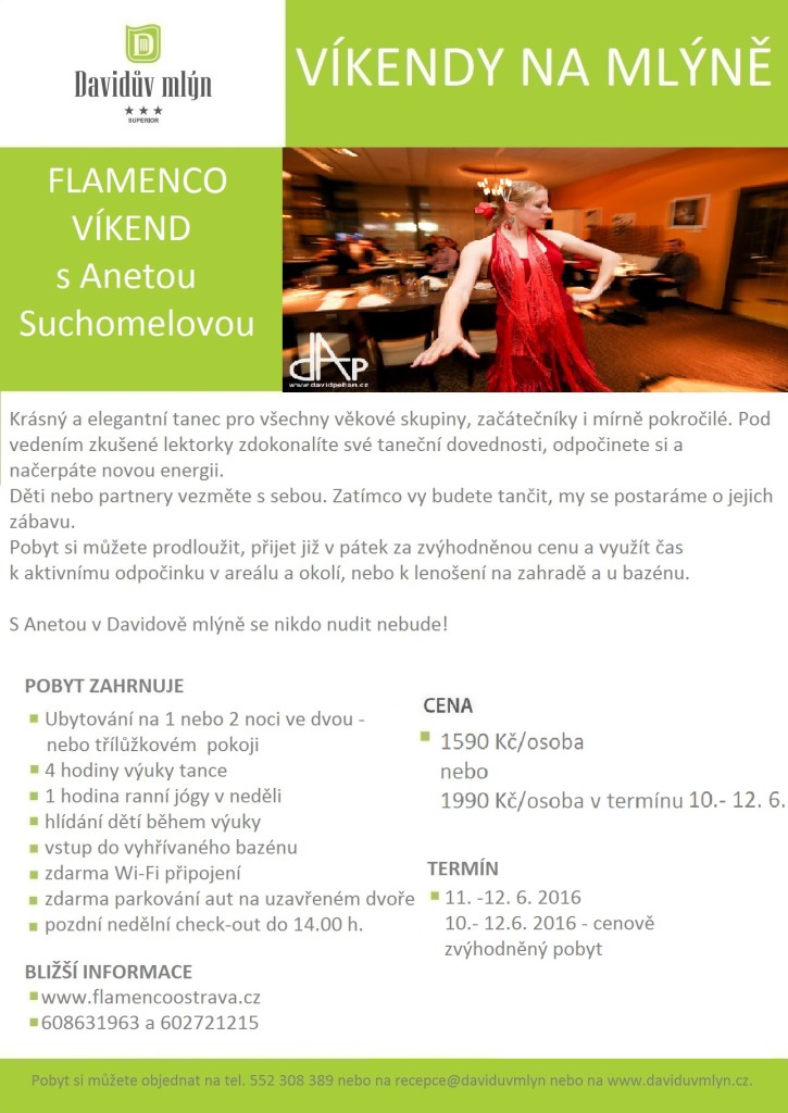 Flamenco víkend Davidův mlýn
